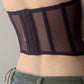 Simone Pérèle - Plum Purple Corset with Floral Embroidered Details (XS-S)