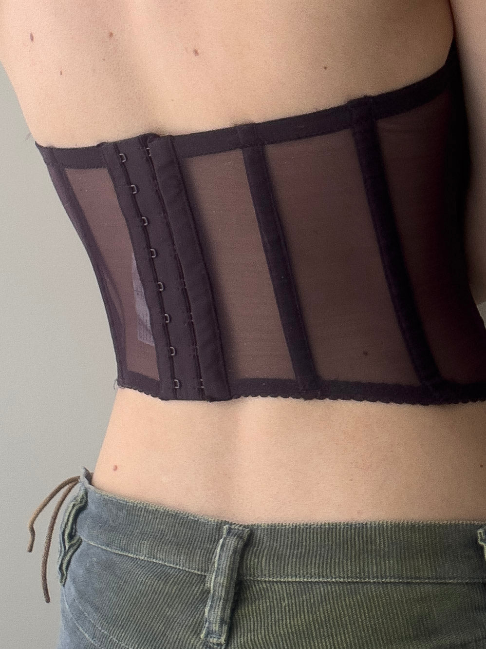 Simone Pérèle - Plum Purple Corset with Floral Embroidered Details (XS-S)