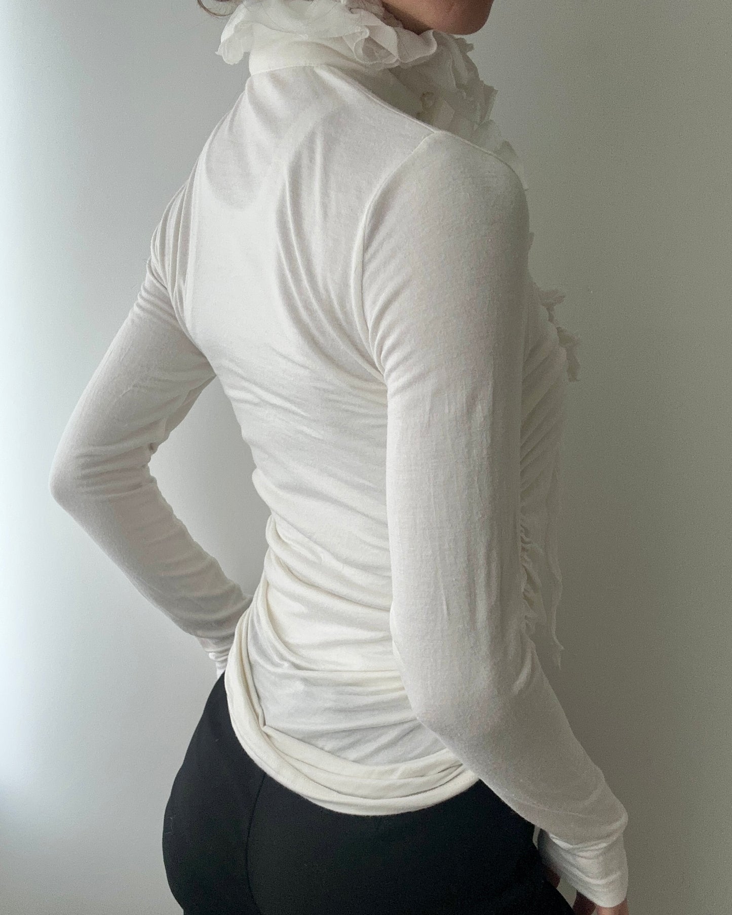 White Victorian Blouse With Ruffles (XS-S)