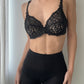 Lise Charmel Black Sheer Embroidered Vintage Bra (75C/34C)