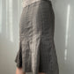 Dark Khaki Knee Length Trumpet Skirt (XS)