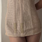 Vintage Light Peach Waist Cincher with Double Lace up Back (M-L-XL)
