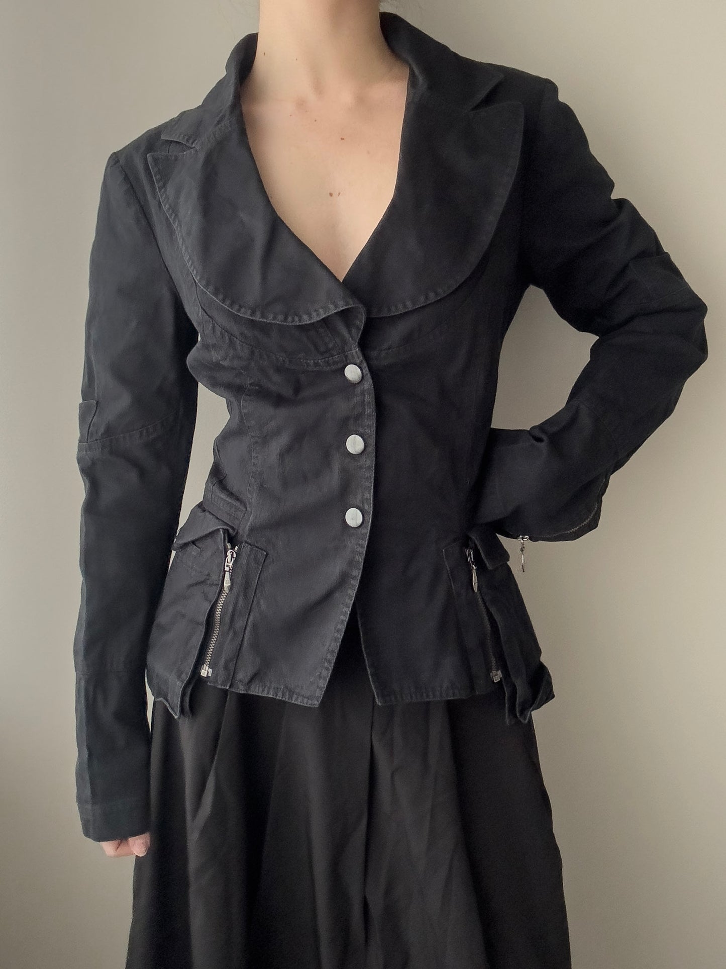 Helena Sorel Black Single-breasted Blazer / Jacket (S)