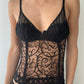 La Perla Black Sheer Embroidered Corset Top (XXS)