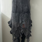 Grey Knitted Ruffled Maxi Skirt (XS)