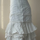 Marc Cain Cotton, Linen and Silk Mix Dropped Waist Skirt with Ruffle Layers (XS)