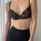 Black Sheer Floral Lace Bra (70C/32C)