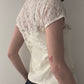 Kenzo Cream Floral Top with Lace details (XS-S)
