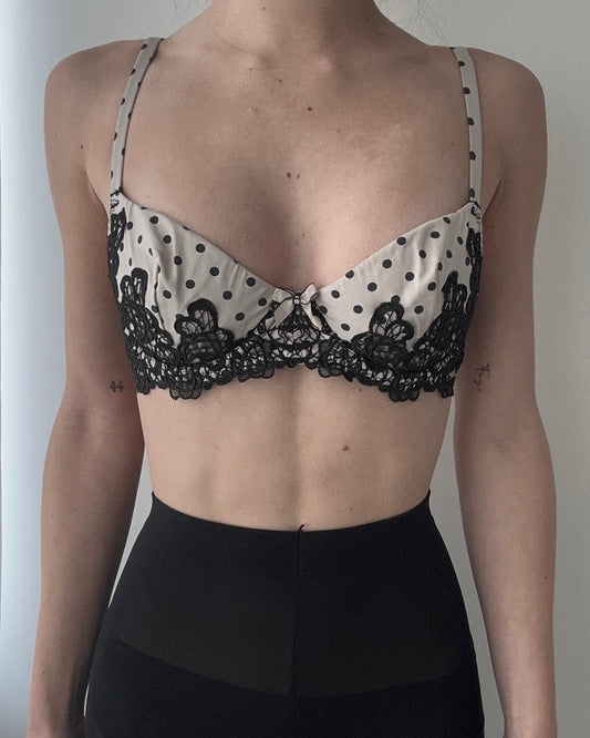 Vintage Push-up Polkadot Lingerie Set (75B/34B)