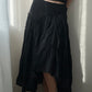 Black High-low Maxi Cake Skirt (XS)