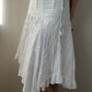 Linen and Cotton Handkerchief Skirt with Double Layers (S-M)