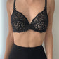 Lise Charmel Black Sheer Embroidered Vintage Bra (75C/34C)