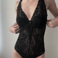 Vintage Italian Brand Black V-neckline Lace Body (80B/36B)