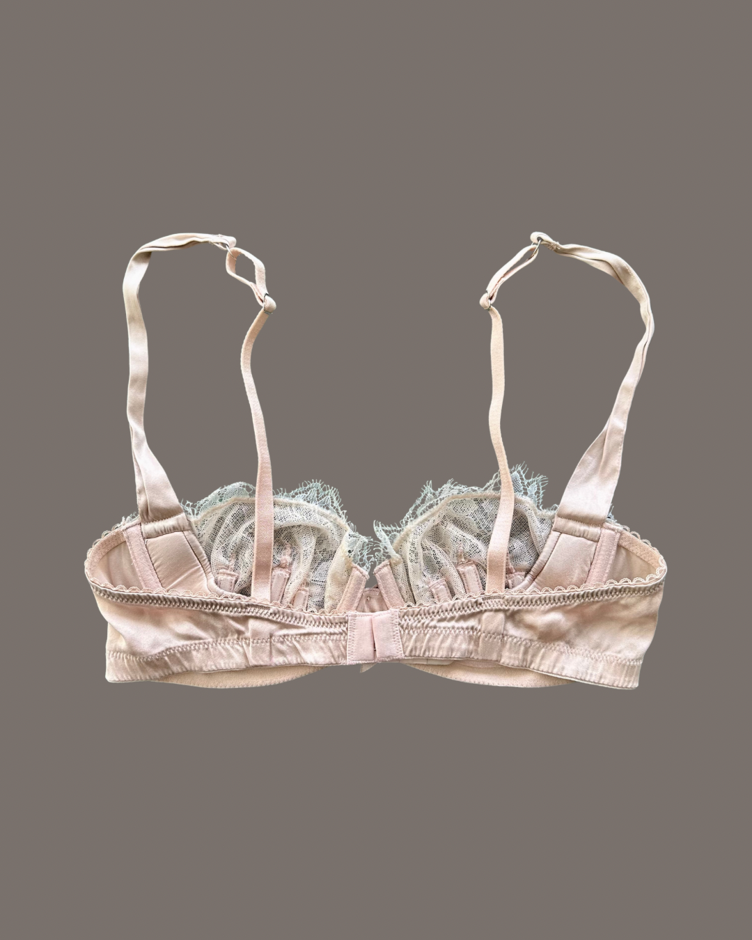 Silk Light Pink Bra With Lace And Ribbons (75B/34B)