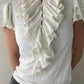Ralph Lauren Jabot Top with Tiered Sleeves (XS)