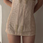 Vintage Light Peach Waist Cincher with Double Lace up Back (M-L-XL)