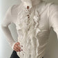 White Victorian Blouse With Ruffles (XS-S)