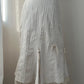 Beige Mermaid Skirt with Stripe Design and Ruffle Hemline (XS)