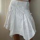 Linen and Cotton Handkerchief Skirt with Double Layers (S-M)