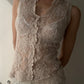 Beige Lace V-neckline Tank Top (XS-S)