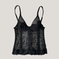 La Perla Black Sheer Embroidered Corset Top (XXS)