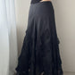 Black Maxi Skirt with Ruffles (M)