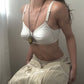 1950s Inspired Bullet Bra Lingerie Set with Garter Belt (70C/32C + bottom S-M)