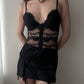 La Perla Black Lace Corselette (75B/34B) + Bottom (S)