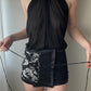 La Perla - Silk Black Waist Cincher with Floral Pattern (S-M)
