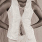 White Gilet Top with Sheer Ruffles (S)