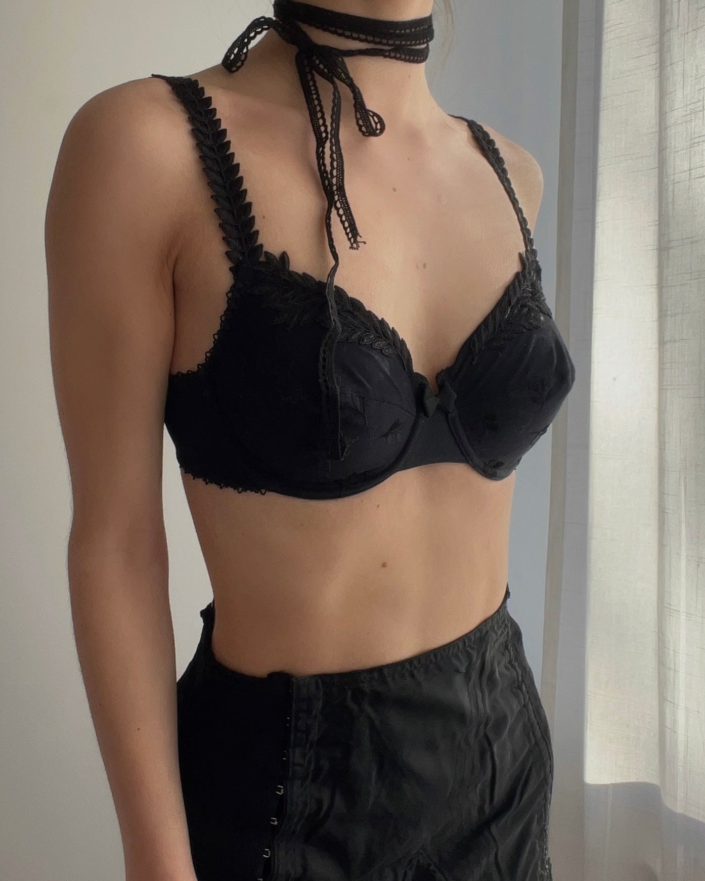 I styled a black lace bra in 3 outfits including putting it on